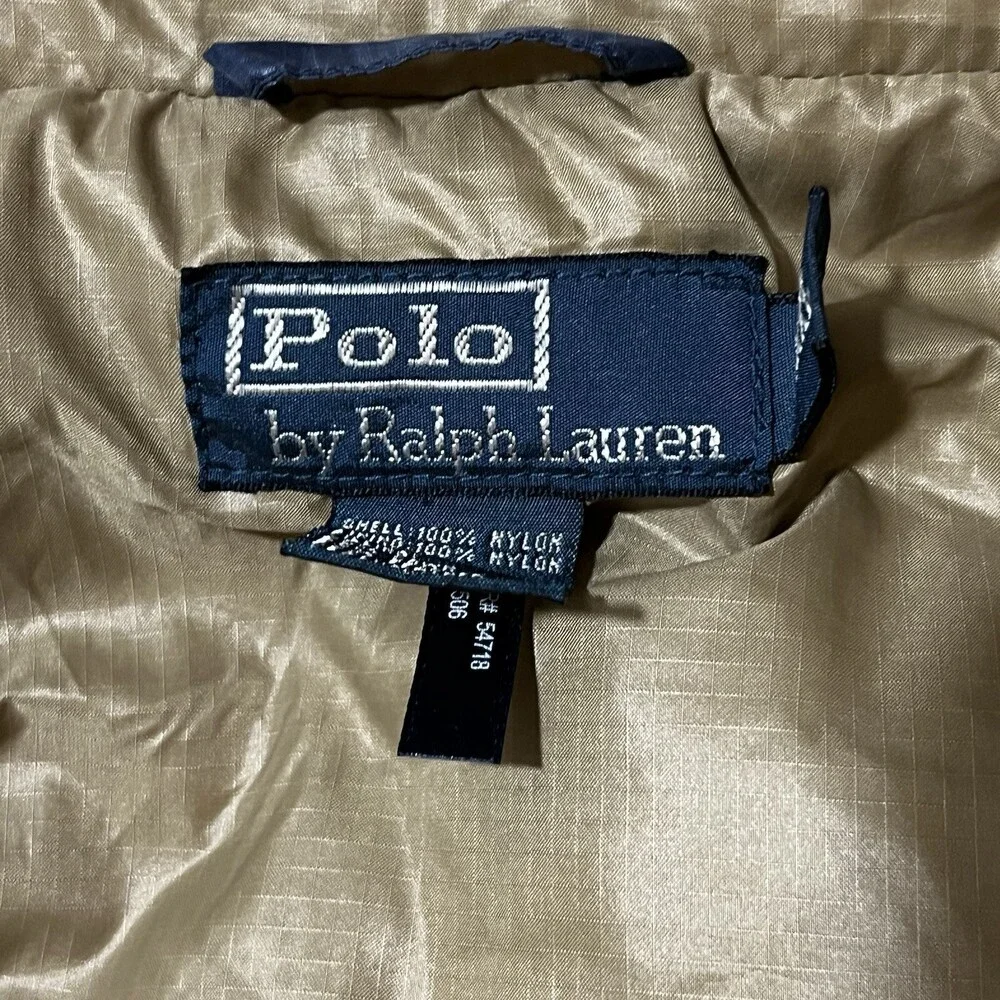 Vintage Polo Ralph Lauren Goose Down Puffer Jacket Hill Alpine Leather Vest 90s